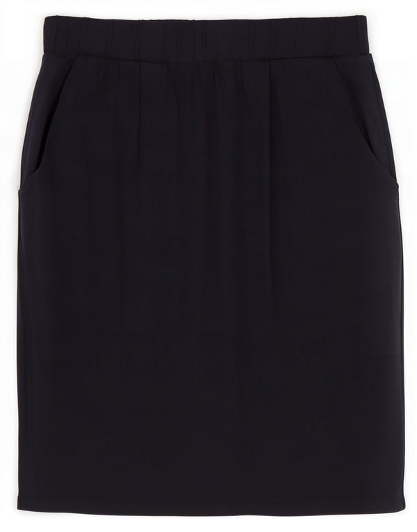Marks & Spencer lige nederdel til kvinder UK 10 Small W28 Marineblå viskose