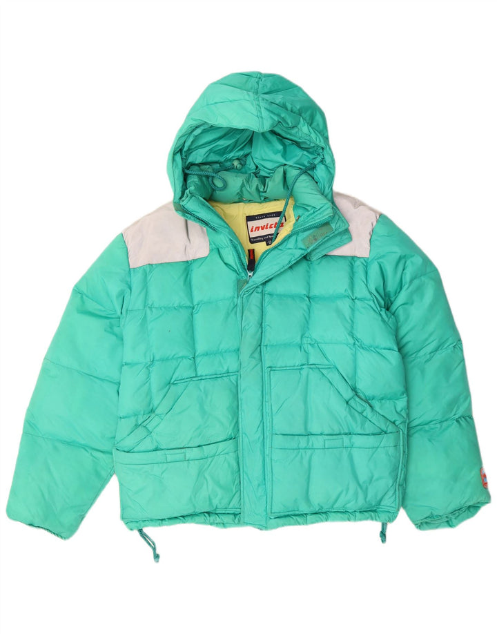 INVICTA Herre hættepolstret jakke IT 48 Medium Turkis Colourblock Nylon