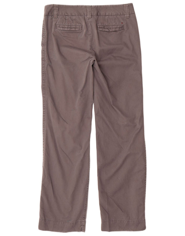 TOMMY HILFIGER Womens Wide Leg Chino Trousers US 10 Large W32 L32 Grey