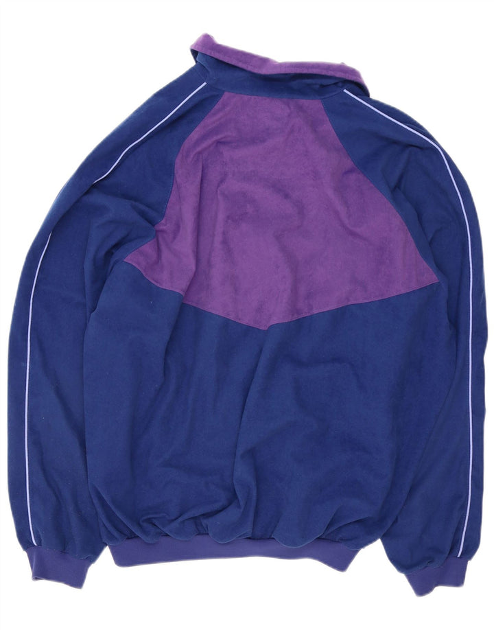 Aesse Herre Velour Træningsdragt Top Jakke Stor Lilla Colourblock Polyester