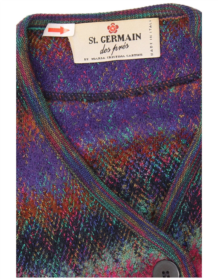 ST. GERMAIN Dame Longline Cardigan Sweater IT 44 Medium Flerfarvet
