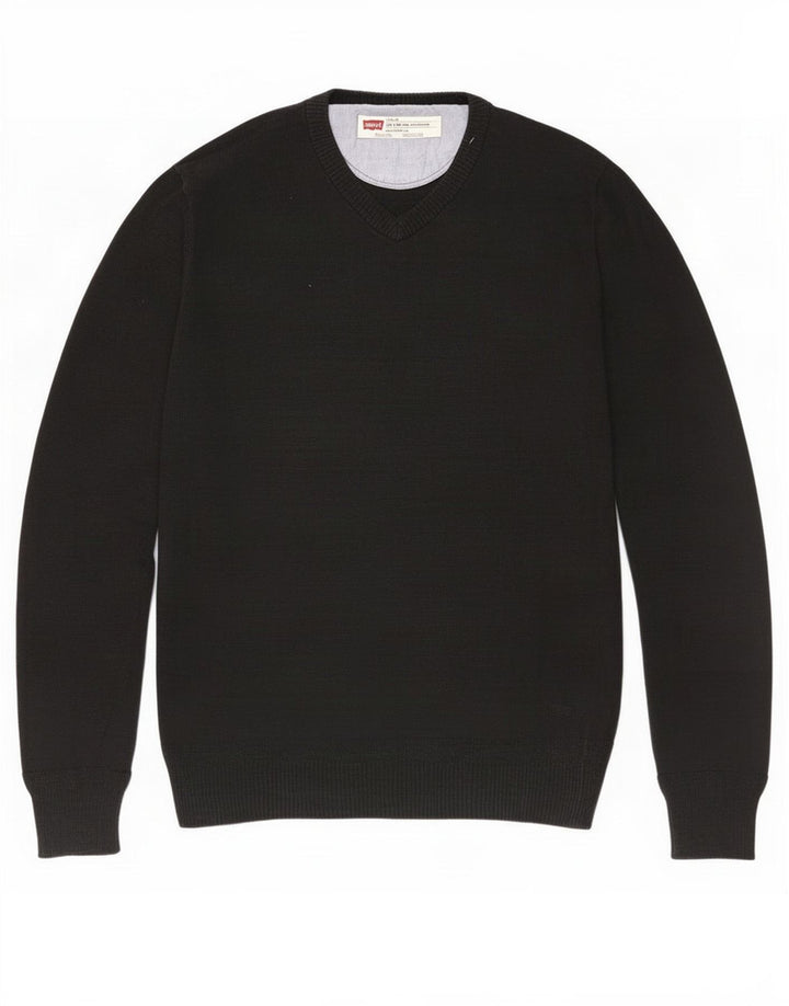 Levi's Herre Slim Fit V-hals sweater lille sort