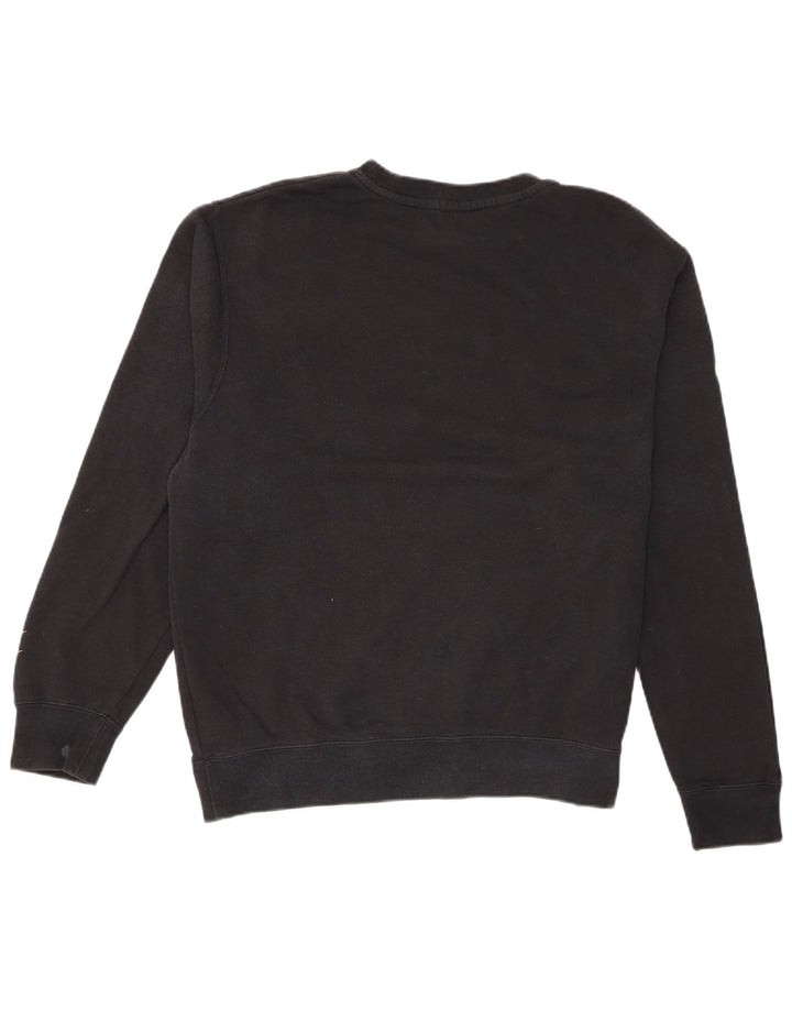 Nike Herre Swoosh Grafisk Sweatshirt Jumper Medium Sort Bomuld