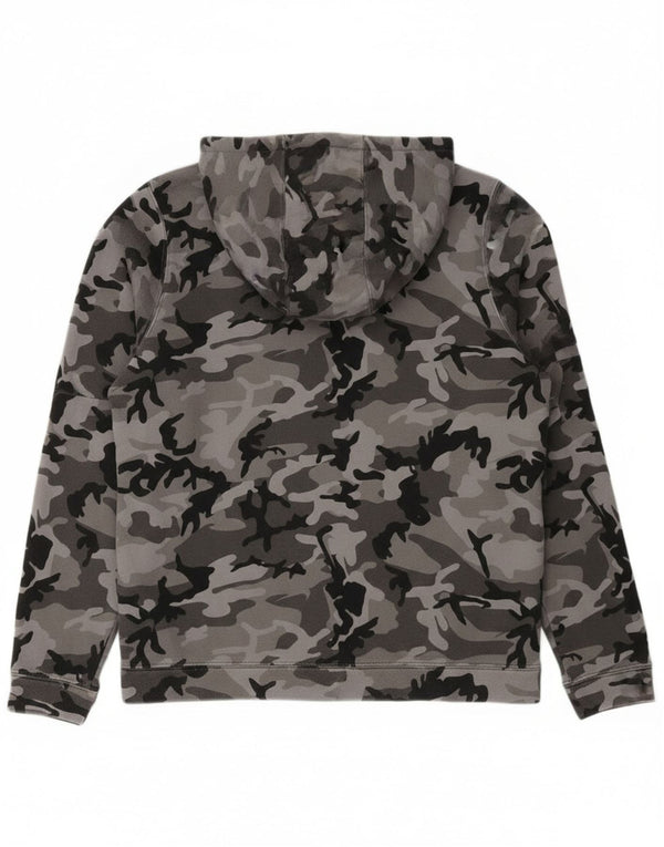 Nike hættetrøje med lynlås til drenge 13-14 år XL Grå Camouflage Bomuld