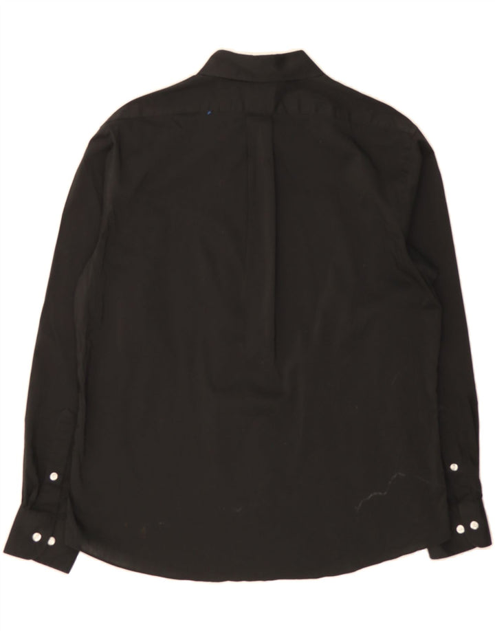 IZOD Mens Slim Fit Shirt Size 16 1/2 Large Black Cotton Vintage Izod and Second-Hand Izod from Messina Hembry 