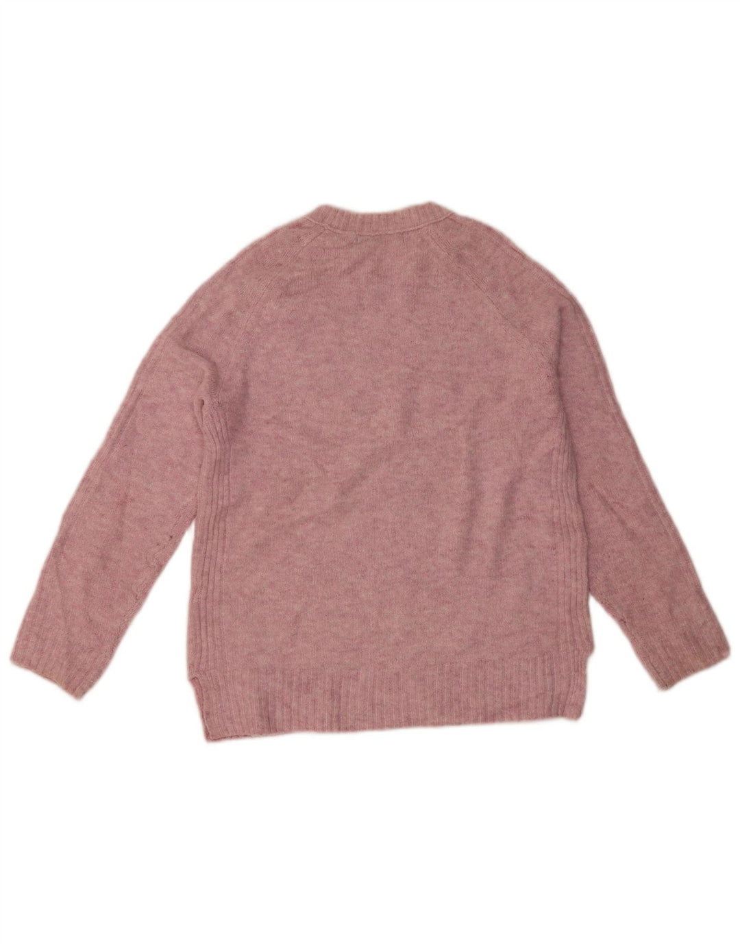 Marks & Spencer dame sweater med rund hals, lille pink akryl