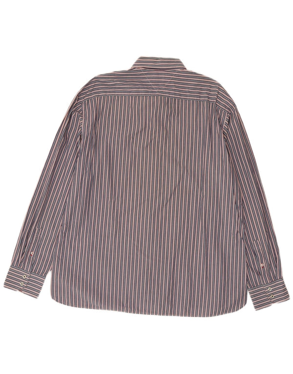 Tommy Hilfiger Herre Custom Fit skjorte 2XL blå stribet bomuld