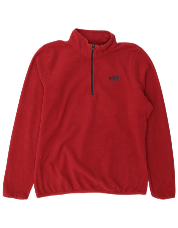 The North Face Dame lynlås-hals Fleece Jumper UK 16 Large Burgundy Polyester
