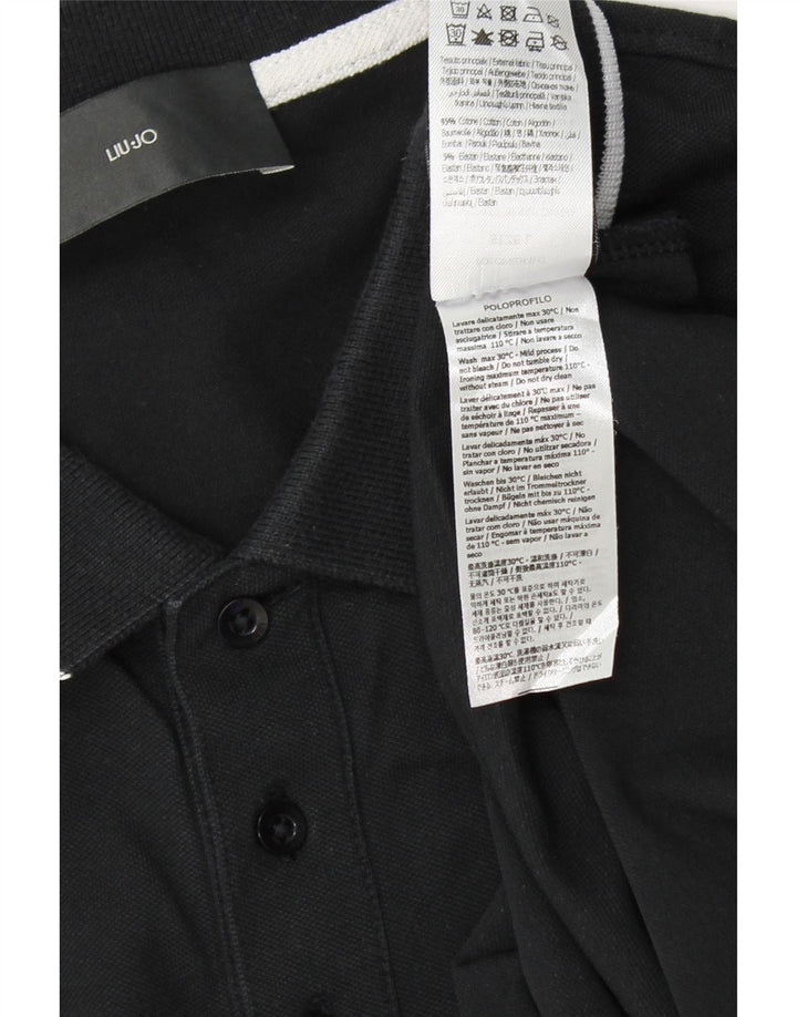 LIU JO Mens Polo Shirt Large Black Cotton Vintage Liu Jo and Second-Hand Liu Jo from Messina Hembry 