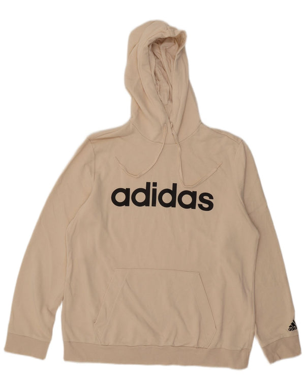 Adidas grafisk hættetrøje til kvinder UK 20/22 XL Off White Bomuld