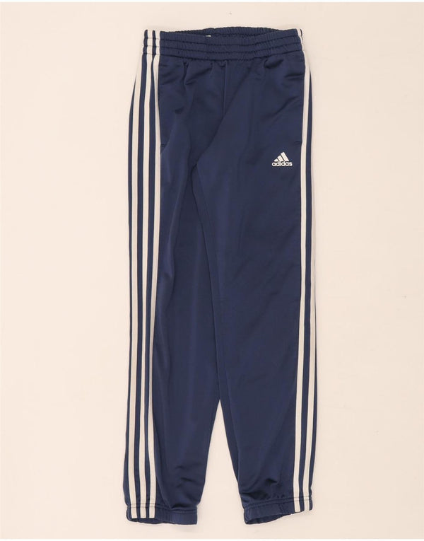 Adidas Drenge Træningsdragt Bukser Joggers 9-10 År Marineblå Polyester
