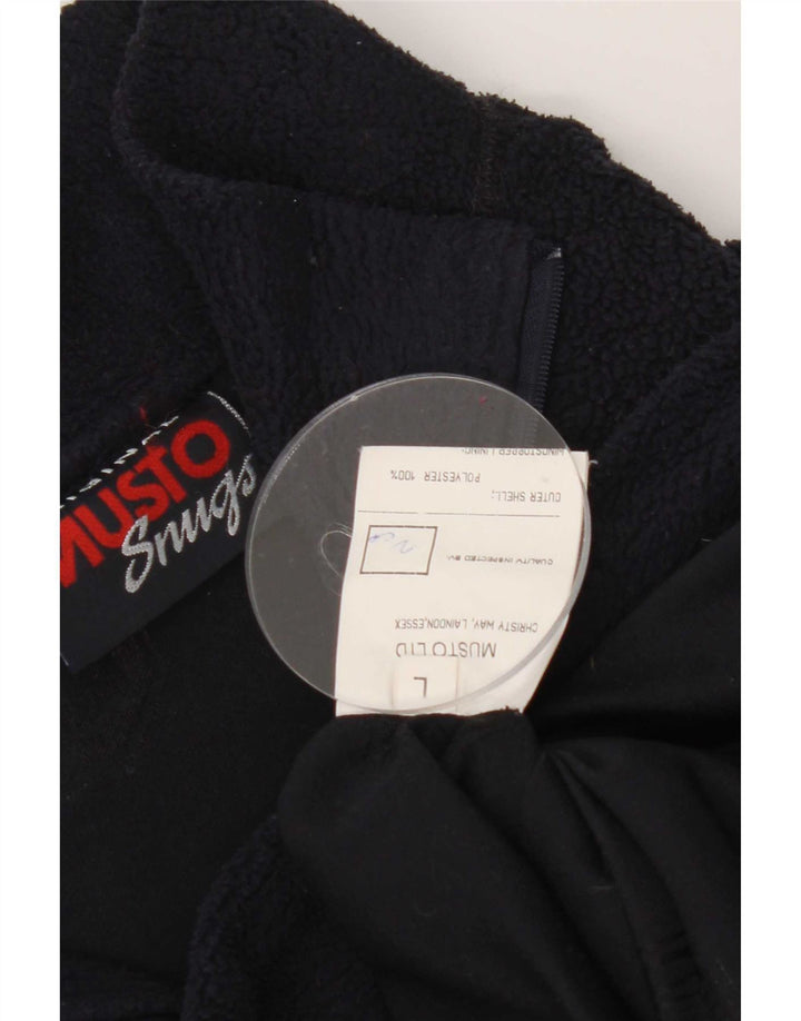 Musto herre lynlås hals fleece jumper stor marineblå polyester
