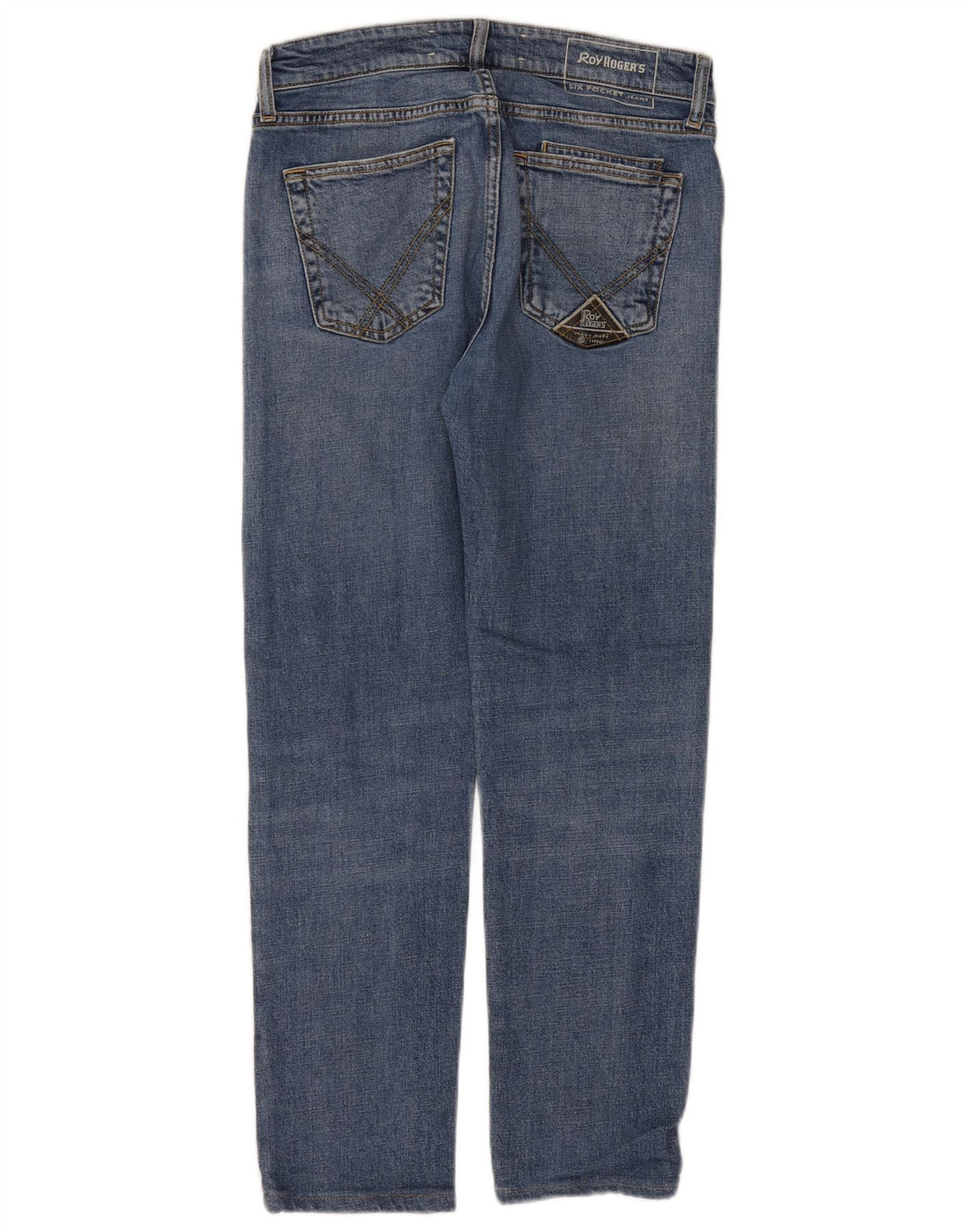 Roy Rogers Dame Distressed Slim Jeans W31 L29 Blå Bomuld