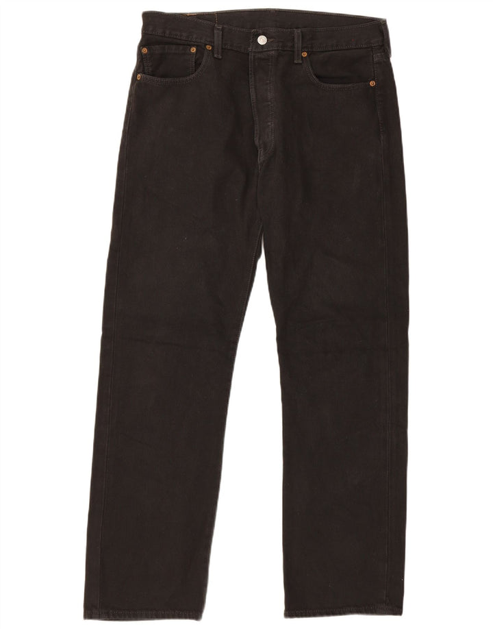Levi's Herre 501 lige jeans W34 L30 sort bomuld