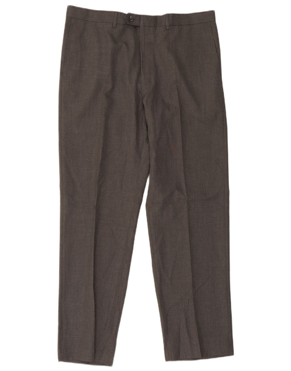 Marks & Spencer Straight Suit Bukser til mænd W38 L31 Grå polyester