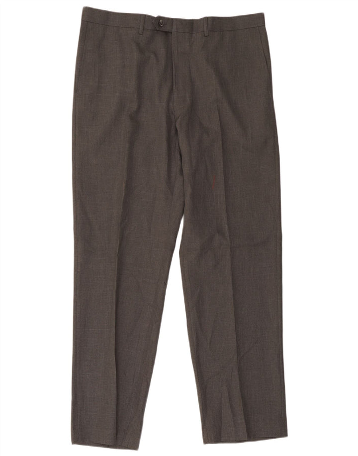 Marks & Spencer Straight Suit Bukser til mænd W38 L31 Grå polyester