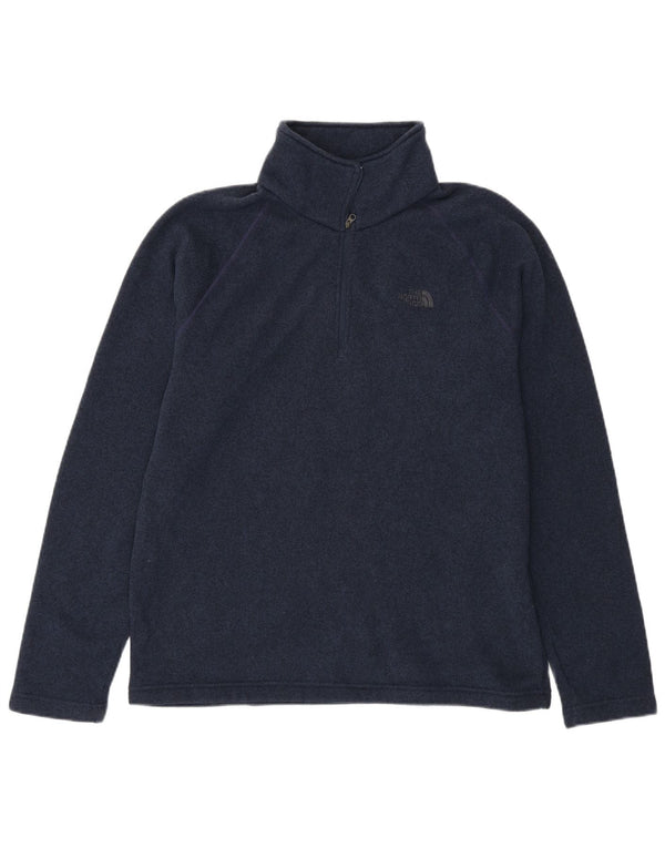 THE NORTH FACE Sweatshirt med lynlås til mænd Large Navy Blue Flecked