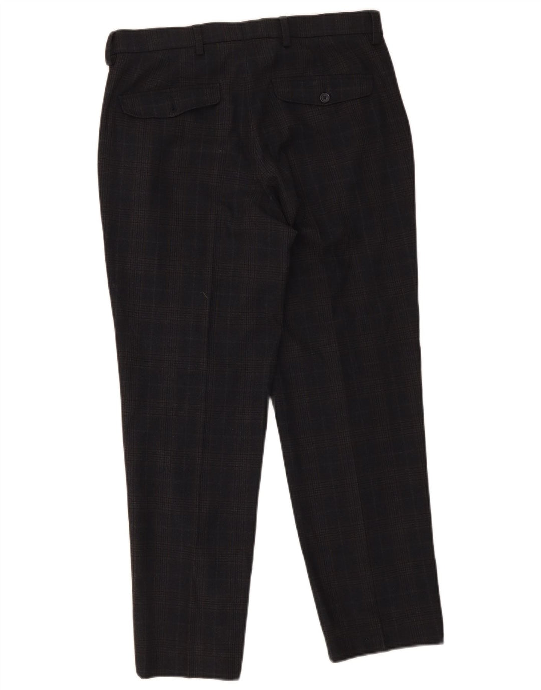 Marks & Spencer Herre Regular Fit Suit Bukser W32 L29 Navy Blue Check