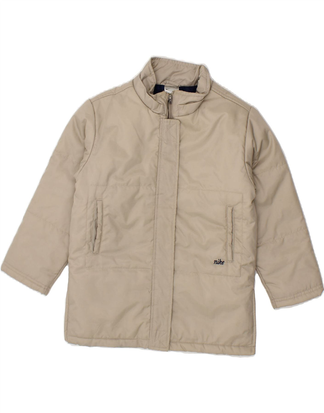 NIKE Boys Padded Jacket 6-7 Years XS Beige Nylon Vintage Nike and Second-Hand Nike from Messina Hembry 