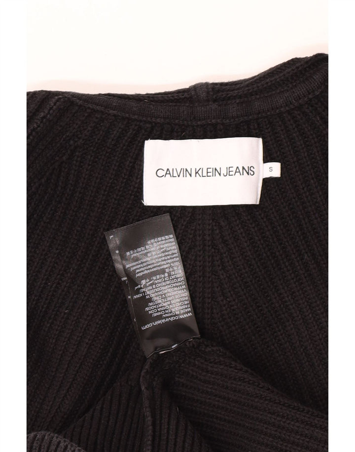Calvin Klein Jeans Dame hættetrøje oversize sweater UK 10 Small Black