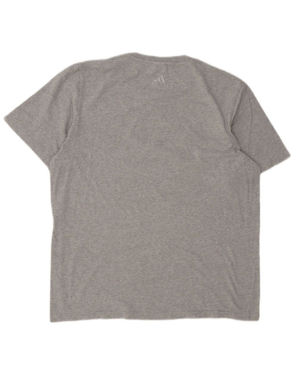 Adidas Mens Graphic T-Shirt Top Large Grey Cotton