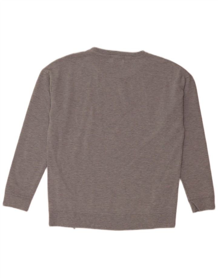 CONVERSE grafisk sweatshirt til kvinder UK 14 Mellemgrå bomuld