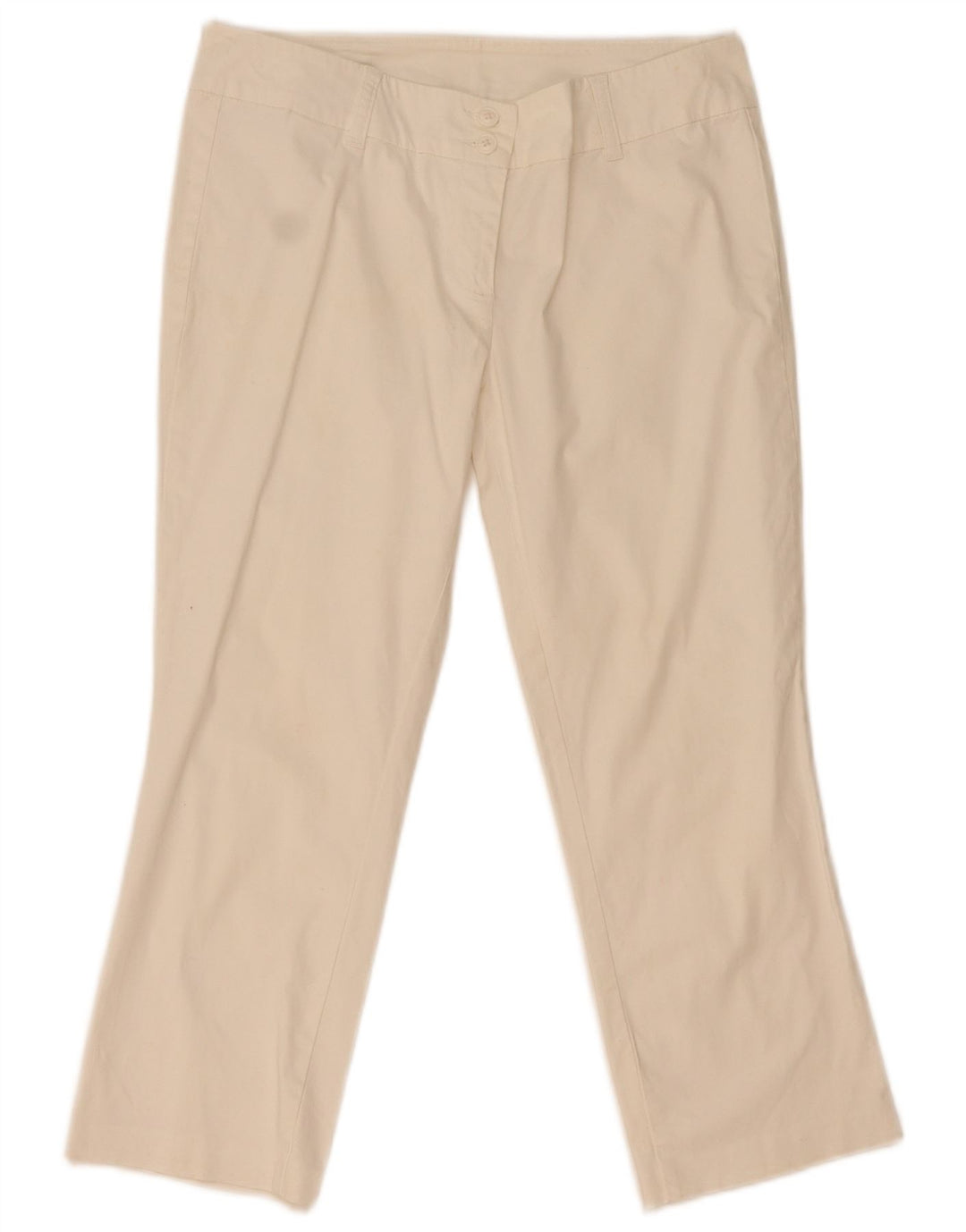 Benetton Dame Capri Bukser IT 44 Medium W31 L22 Hvid Bomuld