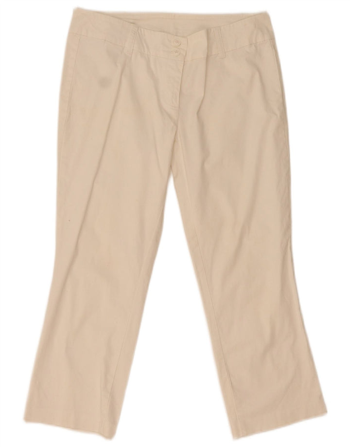 Benetton Dame Capri Bukser IT 44 Medium W31 L22 Hvid Bomuld