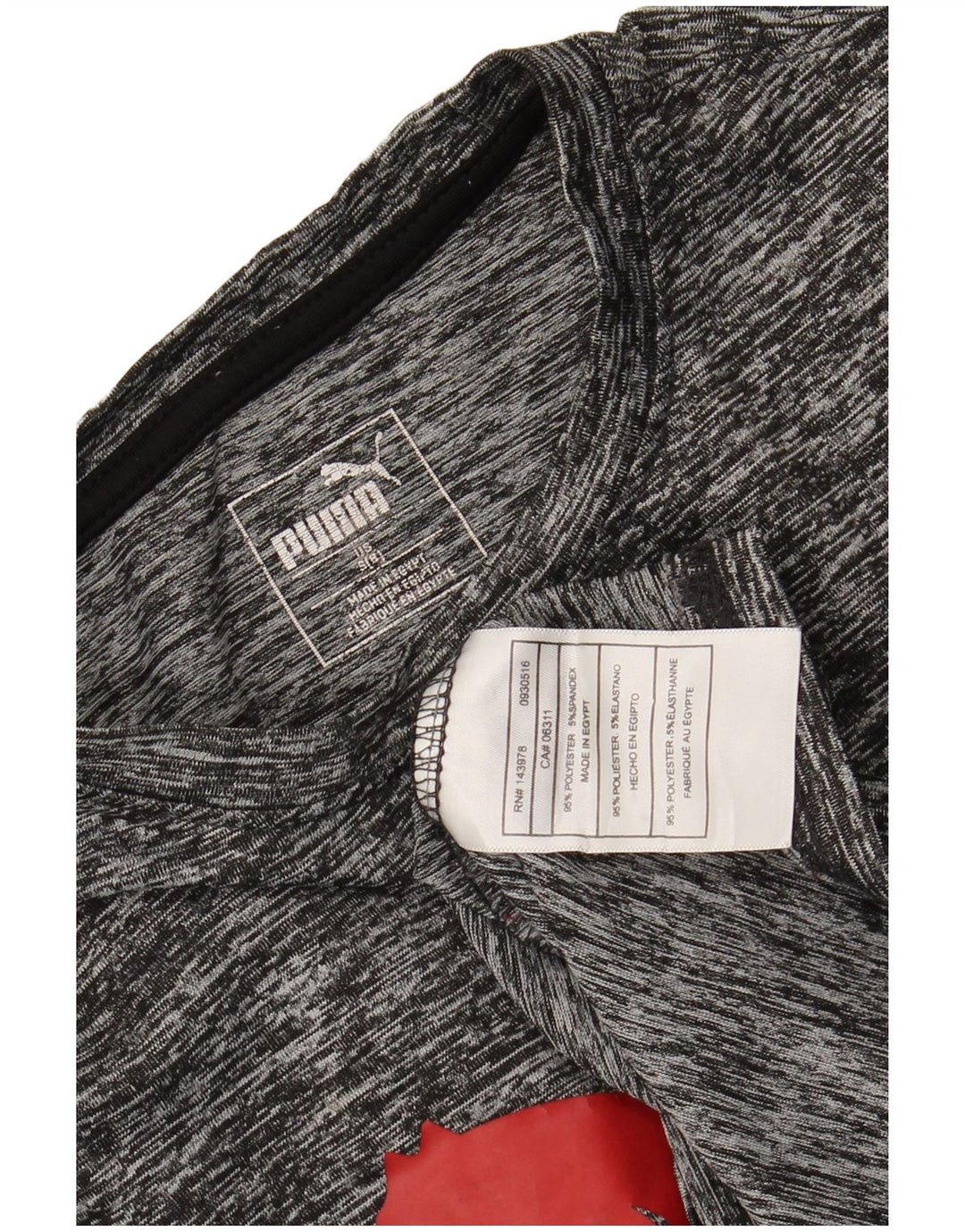 PUMA drenge grafisk top langærmet 8-9 år lille grå polyester