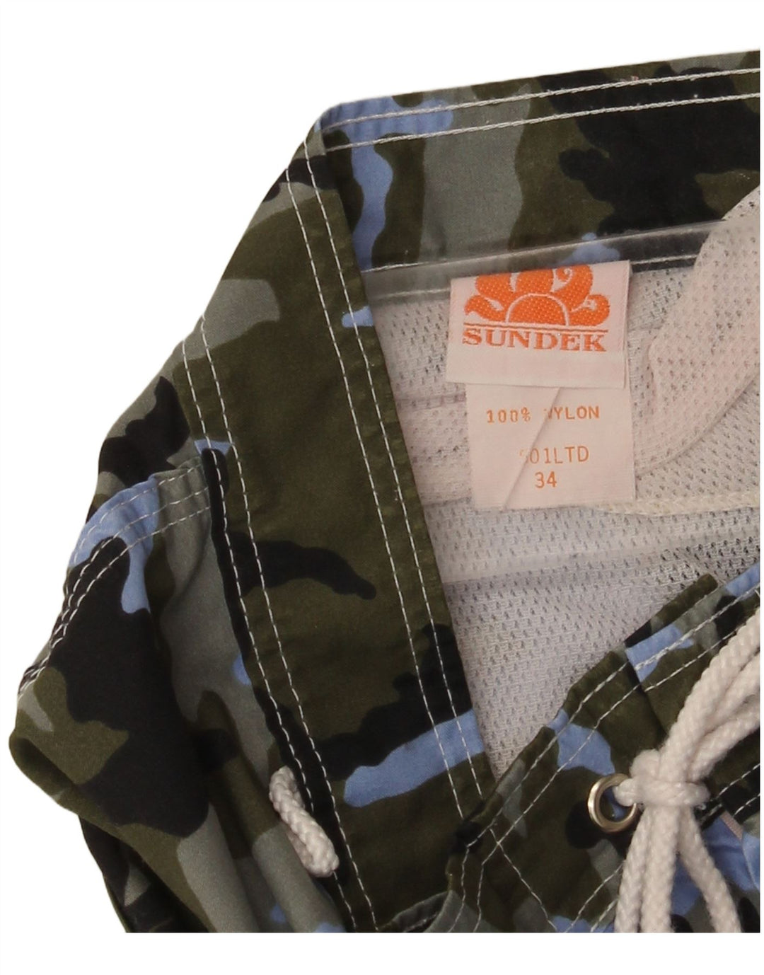 Sundek Herre badeshorts Large Khaki Camouflage Nylon