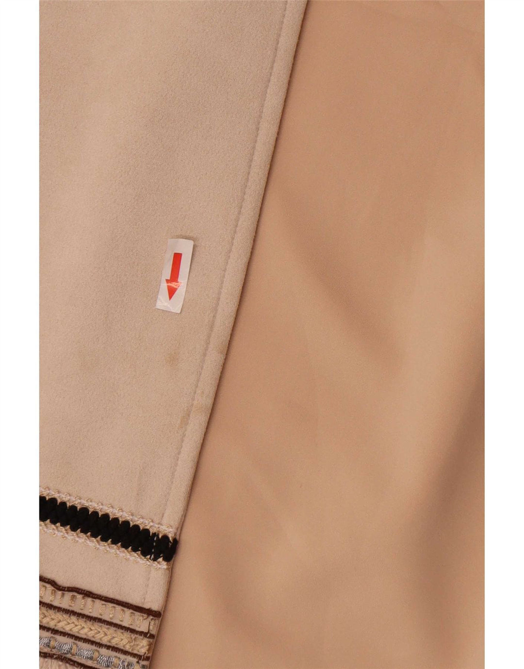 Zara Dame 3/4 ærmet åben blazerjakke UK 14 Medium Beige Stribet