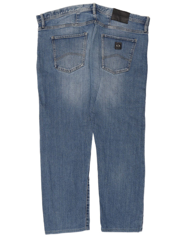 ARMANI EXCHANGE Herre Milan Slim Jeans W38 L29 Blå Bomuld