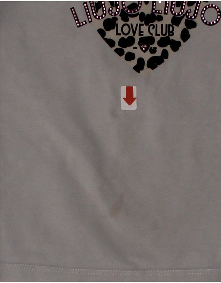 LIU JO Girls Graphic Top Long Sleeve 2-3 Years Grey Cotton Vintage Liu Jo and Second-Hand Liu Jo from Messina Hembry 