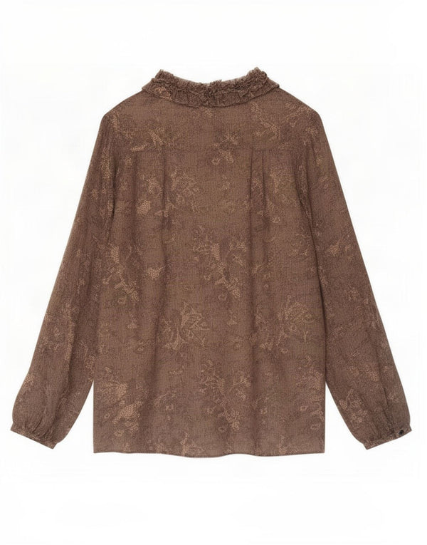 Day Birger et Mikkelsen Dame Bluse Top EU 42 Stor Brun Paisley