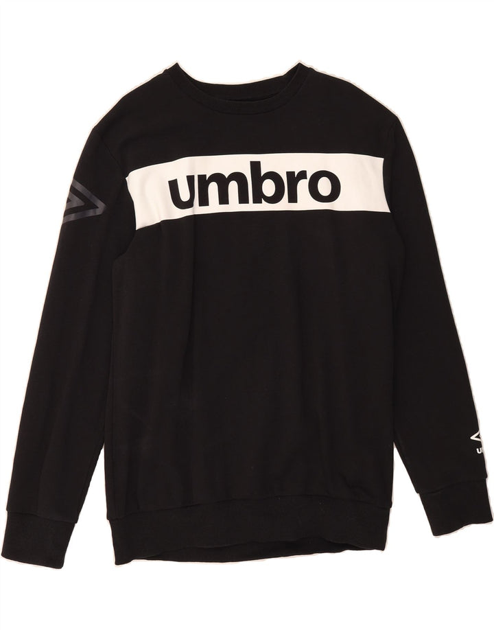 UMBRO Womens Graphic Sweatshirt Jumper UK 18 XL Black Vintage Umbro and Second-Hand Umbro from Messina Hembry 