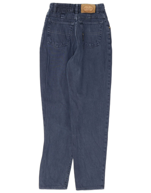 Trussardi Womens High Waist Tapered Jeans W24 L28 Blue
