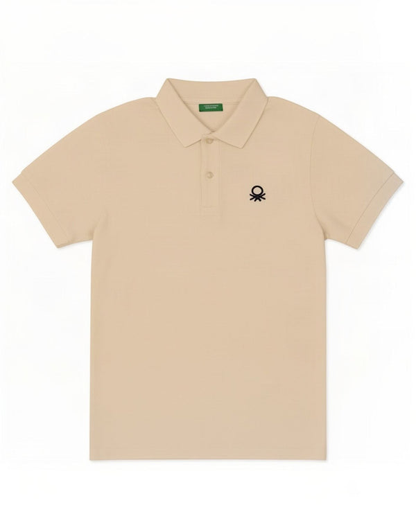 Benetton Boys Polo Shirt 11-12 År 2XL Hvid Bomuld