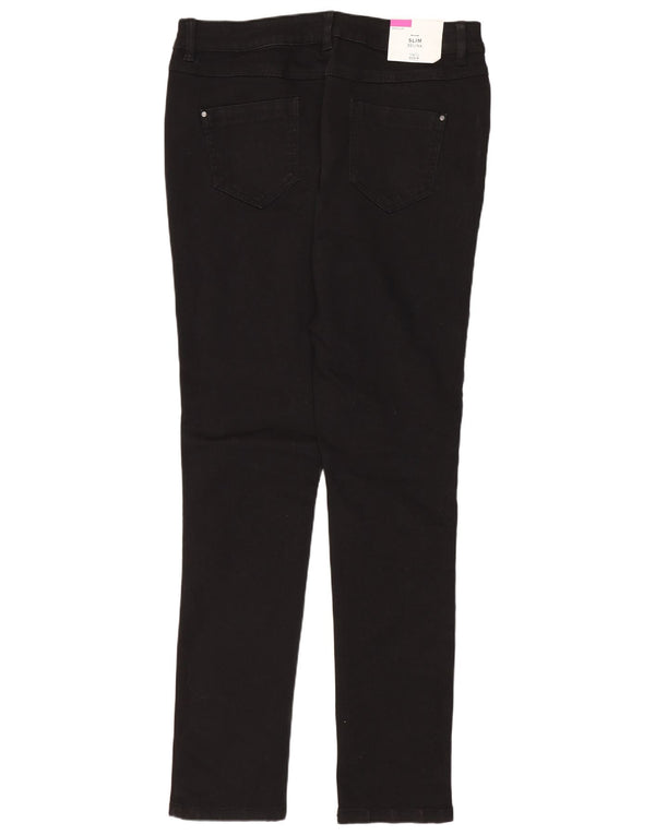 M&Co Dame Selina Slim Jeans UK 14 Large W32 L30 Sort Bomuld
