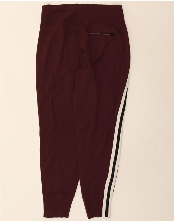 Athleta Dame træningsdragt Bukser Joggers UK 14 Medium Burgundy Colourblock