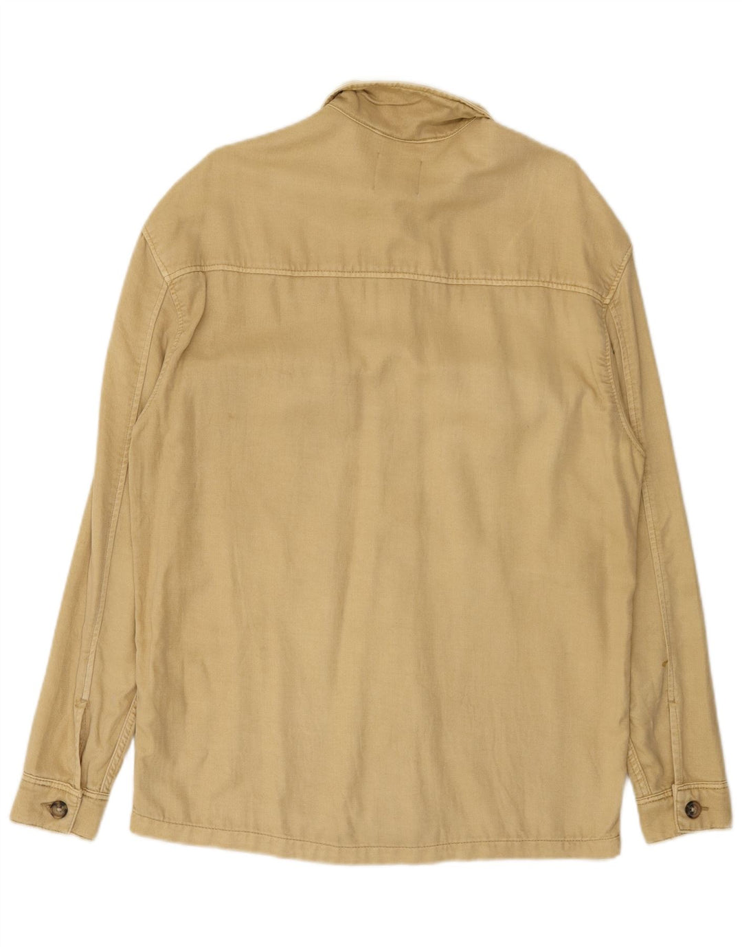 Zara Herre Utility Jacket UK 36 Small Beige Lyocell
