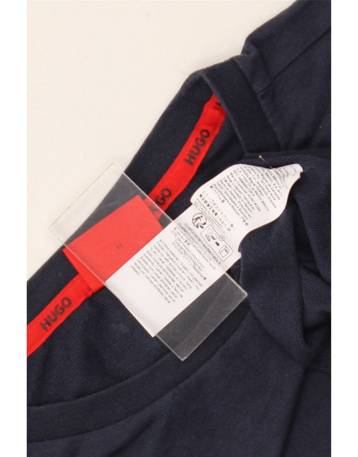 Hugo Boss Herre grafisk sweatshirt Jumper Medium Navyblå Bomuld