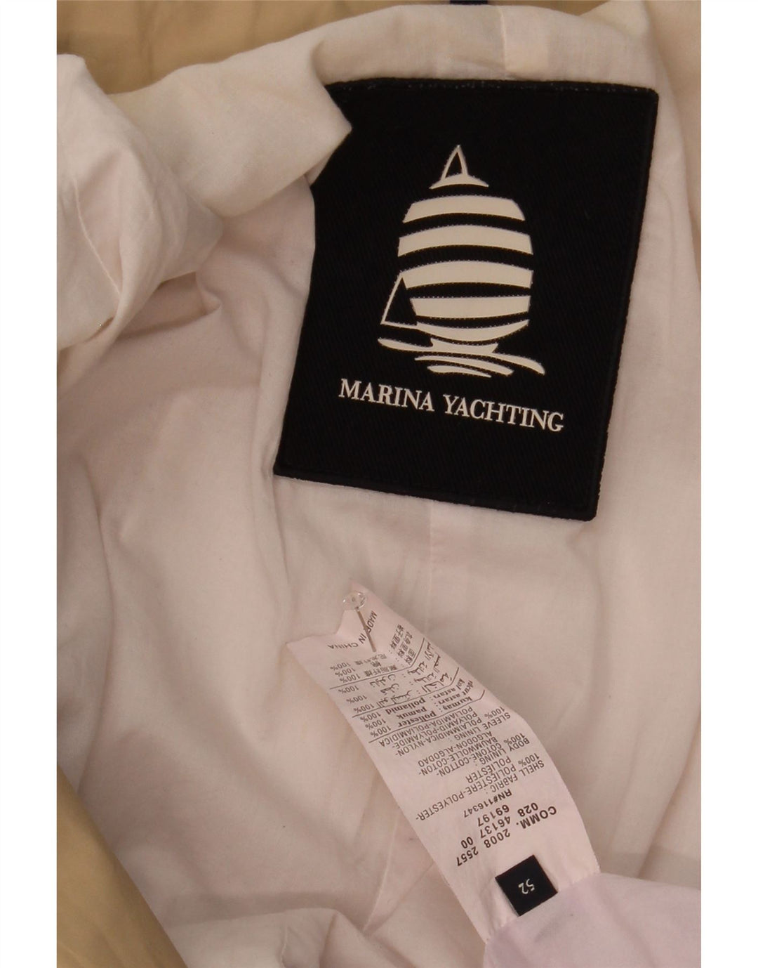 Marina Yachting Dame Hooded Utility Jacket IT 52 2XL Beige Polyester
