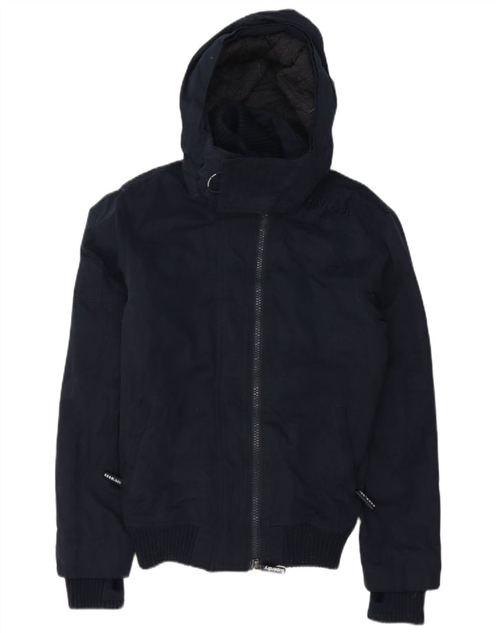 Superdry Windbomber vindjakke med hætte til mænd UK 36 Small Navy Blue