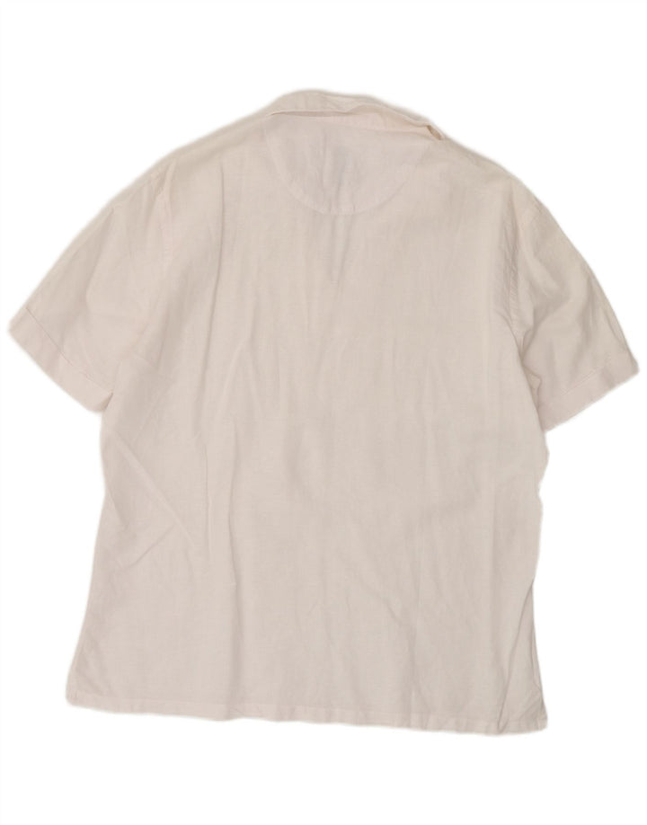 Zara Kvinders Kortærmet Relaxed Fit Shirt UK 14 Medium White