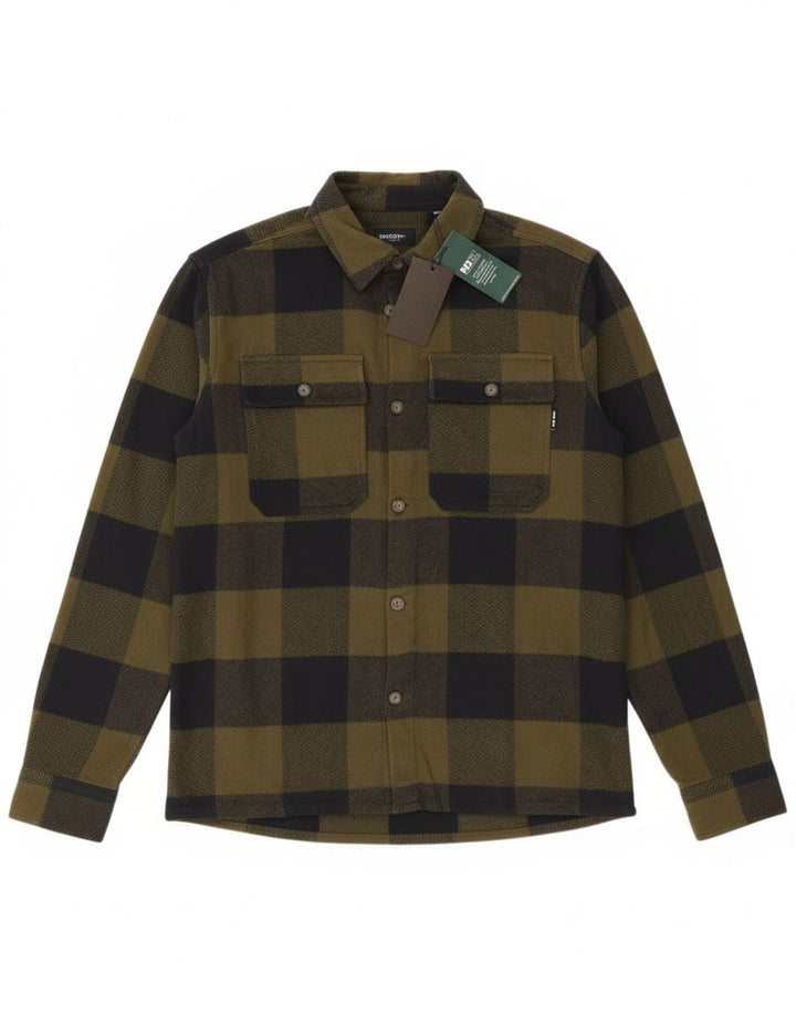 Only & Sons Herre Overshirt Flanellskjorte Medium Khaki Ternet Bomuld