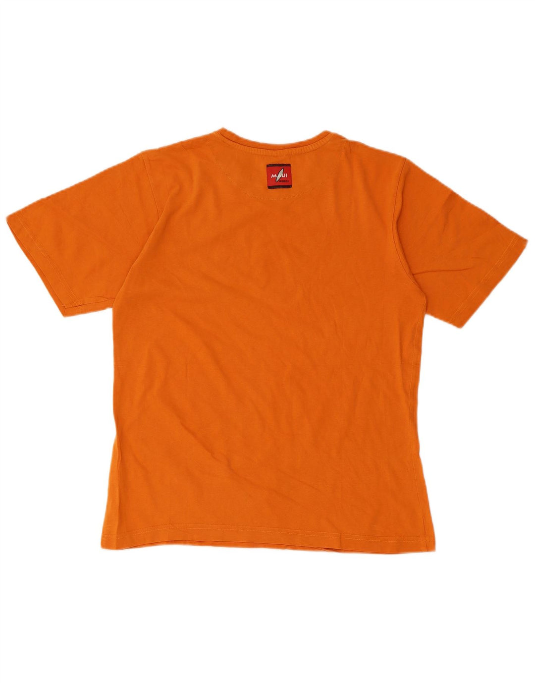 Maui and Sons Dame Grafisk T-Shirt Top UK 10 Small Orange Bomuld