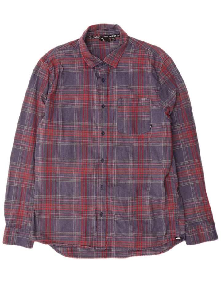 Vans Herre Flanelskjorte XL Flerfarvet ternet bomuld