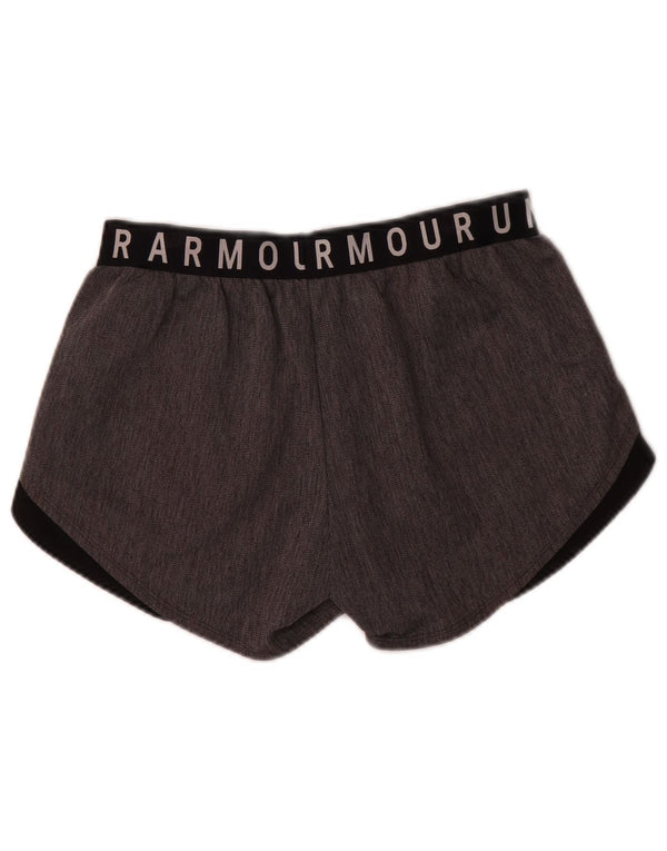 Under Armour Graphic Sports Shorts til kvinder UK 10 Small Grey Colourblock