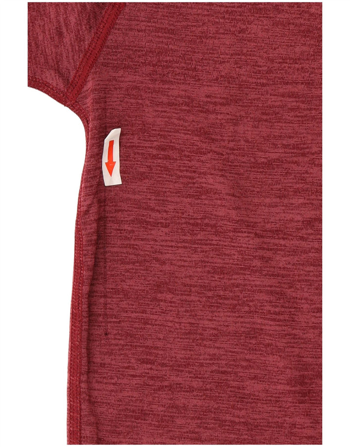Russell Athletic Boys T-Shirt Top 7-8 år Medium Burgundy Flecked Nylon