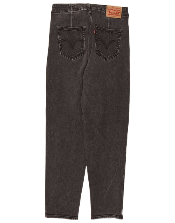 Levi's Womens Crop Højtaljede tilspidsede jeans W28 L26 Grå bomuld
